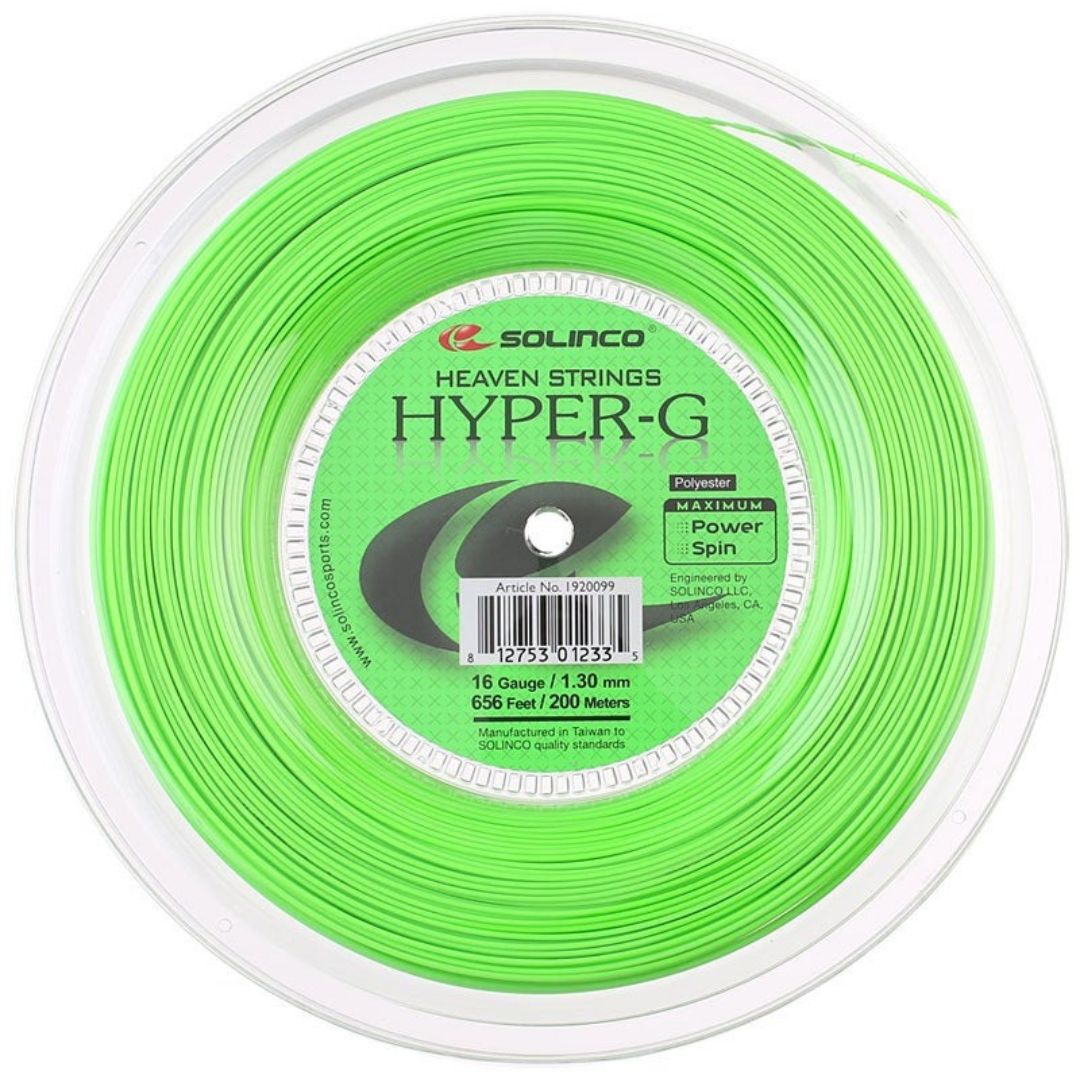 Rollo Solinco Hyper-G: Elige tu Calibre Ideal (17, 16L, 16, 15L) - Rollo 200m