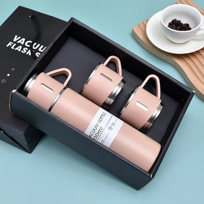 Juego de vasos térmicos reutilizables con caja de regalo 500ml 3 en 1 con aislamiento de acero inoxidable reutilizable - Racquet Online