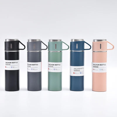 Juego de vasos térmicos reutilizables con caja de regalo 500ml 3 en 1 con aislamiento de acero inoxidable reutilizable - Racquet Online