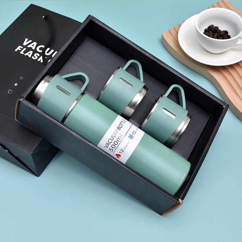 Juego de vasos térmicos reutilizables con caja de regalo 500ml 3 en 1 con aislamiento de acero inoxidable reutilizable - Racquet Online