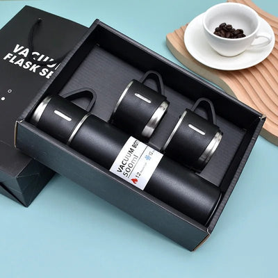 Juego de vasos térmicos reutilizables con caja de regalo 500ml 3 en 1 con aislamiento de acero inoxidable reutilizable - Racquet Online