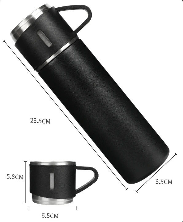 Juego de vasos térmicos reutilizables con caja de regalo 500ml 3 en 1 con aislamiento de acero inoxidable reutilizable - Racquet Online