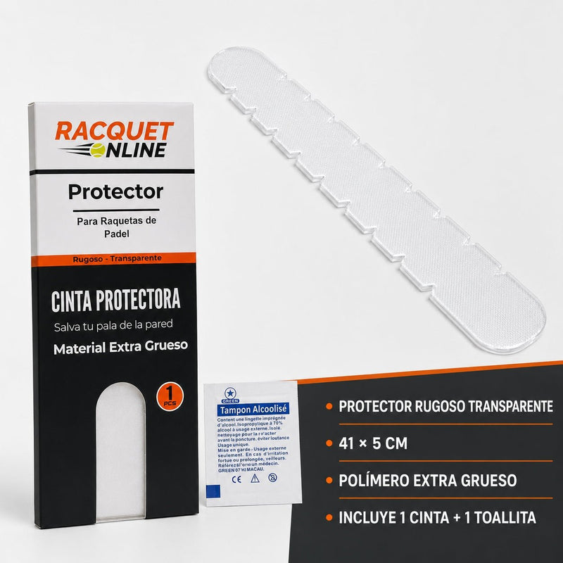 Protector de Pádel Racquet Online Rugoso Transparente Extra Grueso - Racquet Online