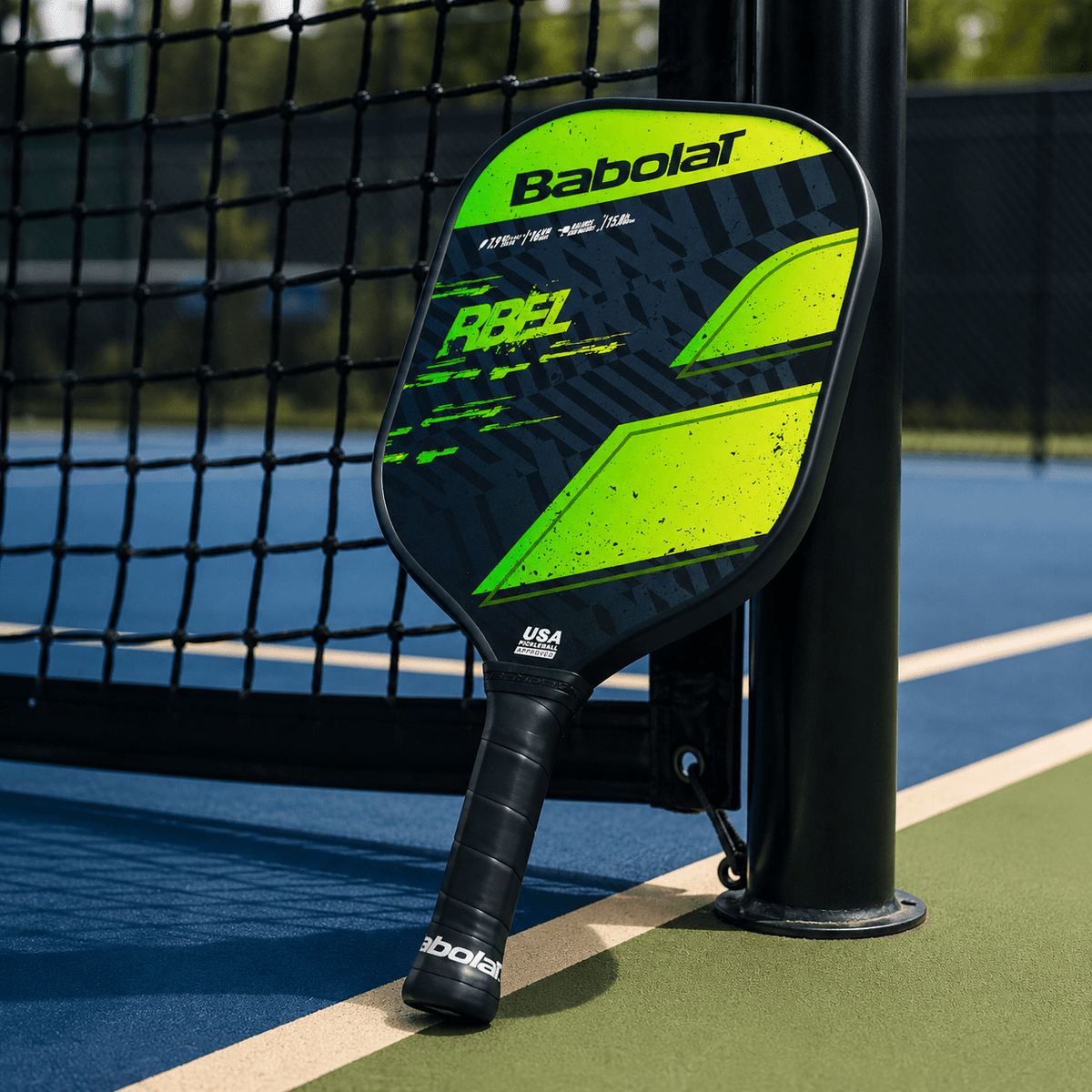 Raqueta de Pickleball Babolat RBEL Negro/Verde/Amarillo - Racquet Online