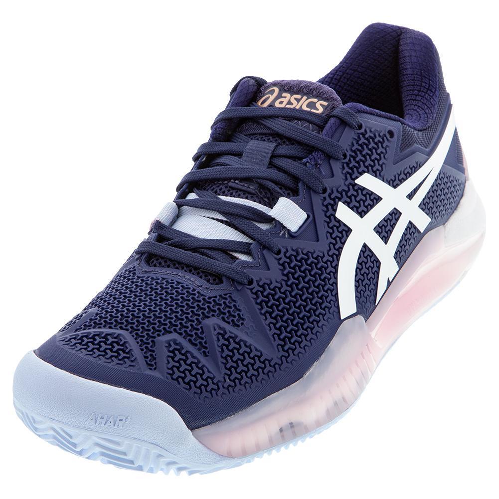 Asics Gel-Resolution 8 Clay Dama Marino/Blanco - Racquet Online