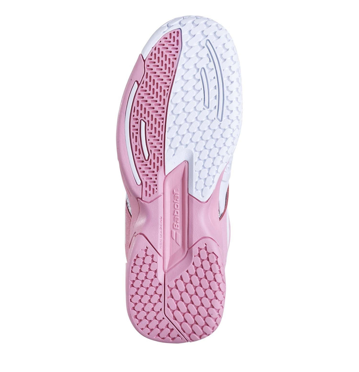 Calzado Babolat Propulse AC Junior Blanco/Rosa Geranio - Racquet Online