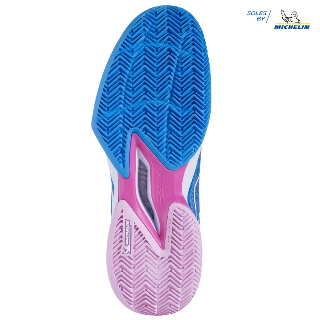 Calzado De Tennis Babolat Jet Mach 3 Clay Women Azul Frances - Racquet Online