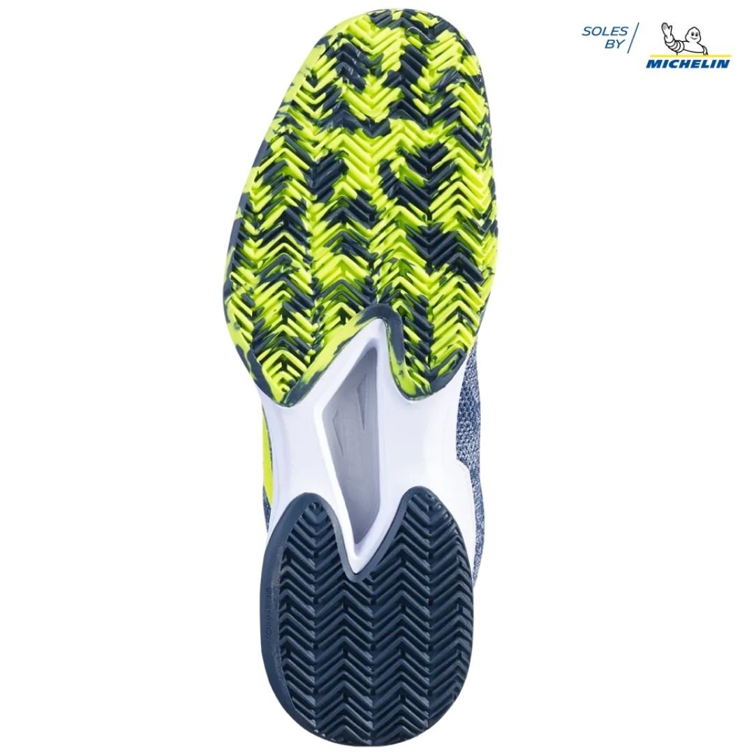 Calzado de Tennis Babolat Jet Tere Clay White Blue - Racquet Online