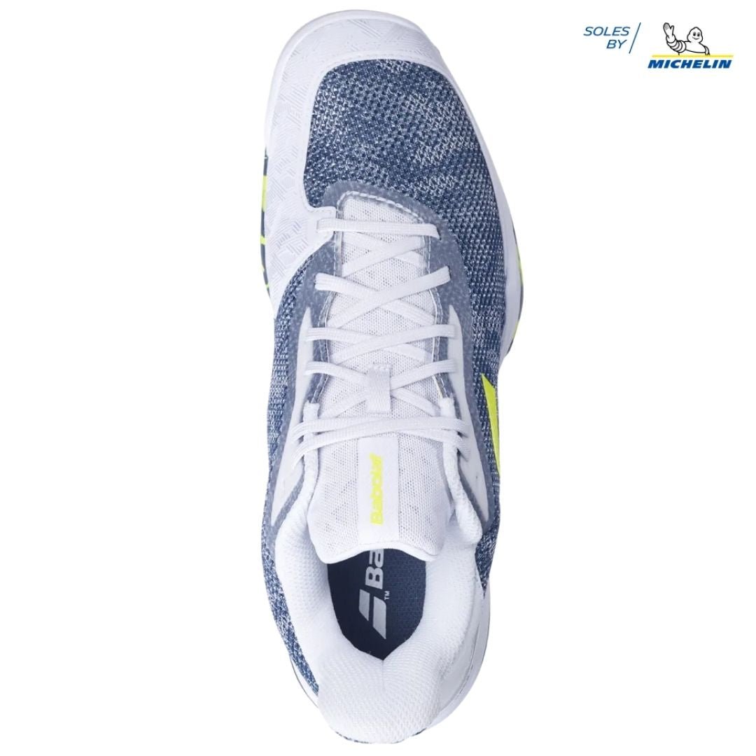 Calzado de Tennis Babolat Jet Tere Clay White Blue - Racquet Online