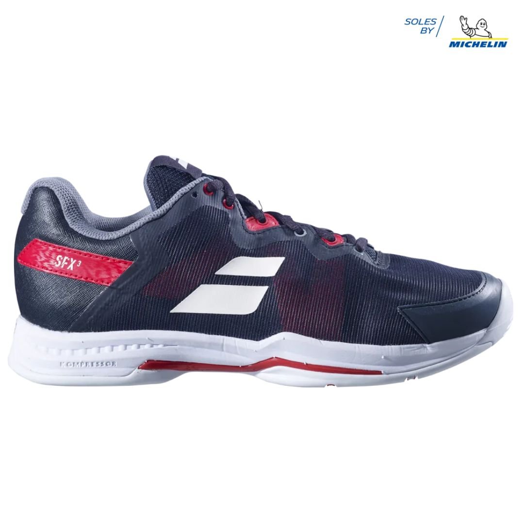Calzado de Tennis Babolat SFX3 All Court Men Negro/Rojo Puppy - Racquet Online