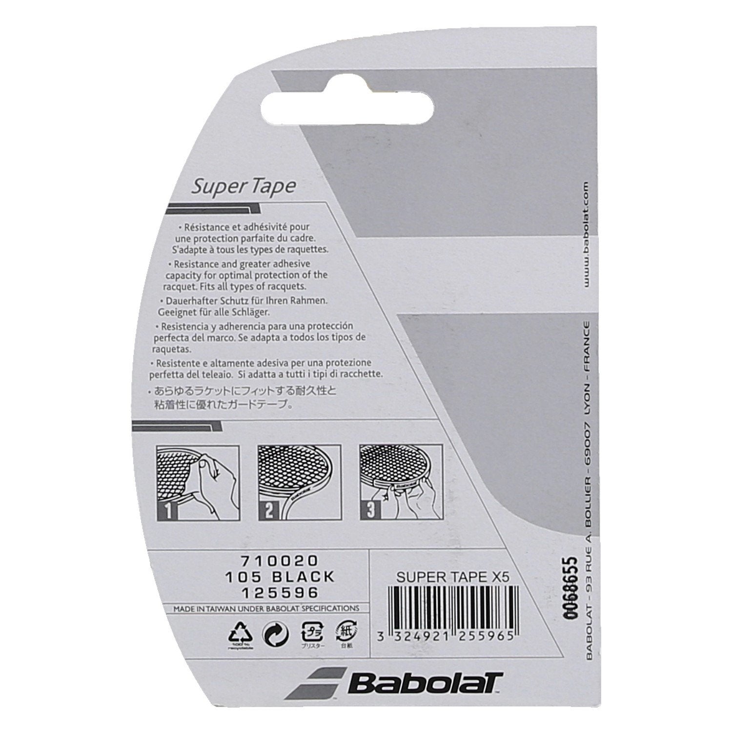 Babolat Super Tape X 5 Black - Racquet Online